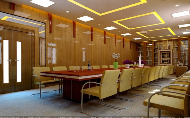 Thiết kế nội thất phòng họp truyền thống - BV Bạch Mai