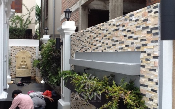 Thi công cảnh quan sân vườn tại khu đô thị Việt Hưng